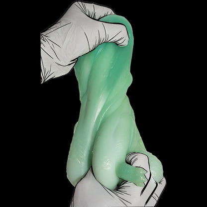 Sexpuppen Torso: Umschlungene Drachen-Schwestern – Jadegrüner Doppel-Tunnel Masturbator