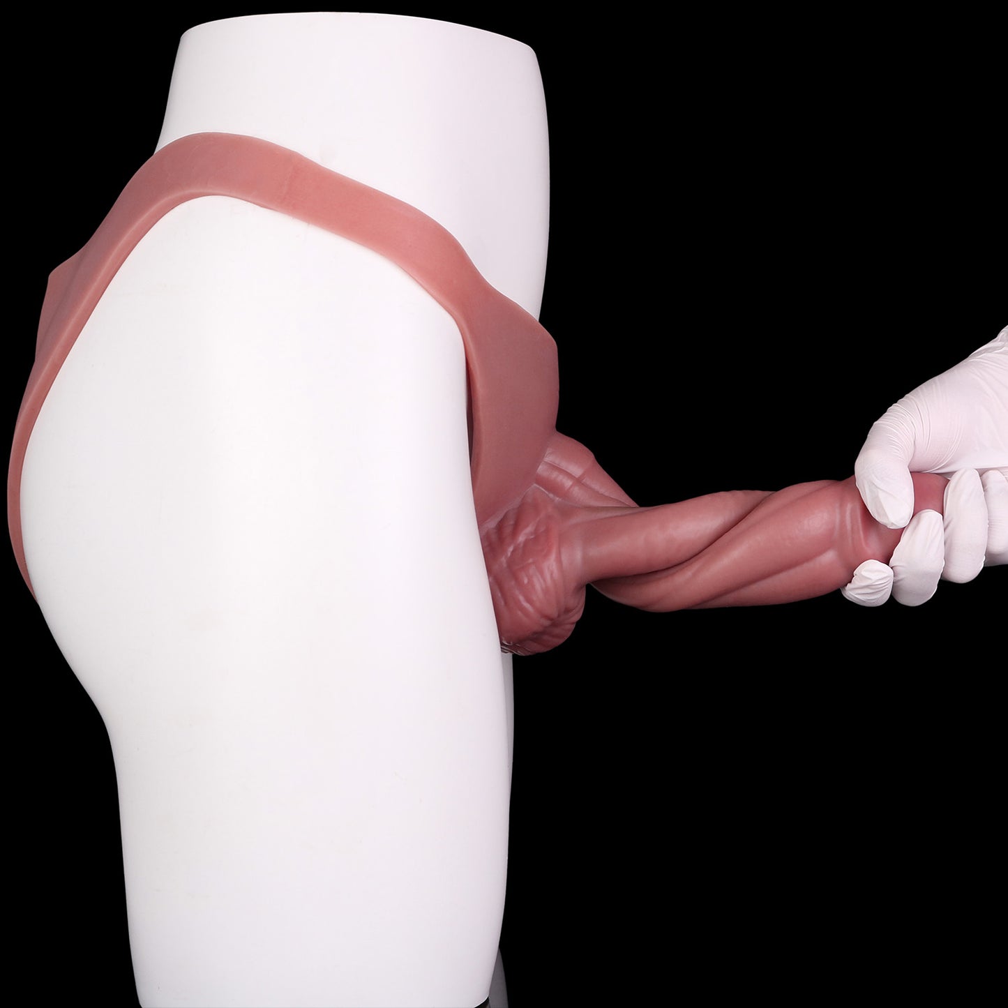 Textured Penis Sleeve – Matte Wearable Strap-On mit vertikalen Rippenlinien | SilikonLust