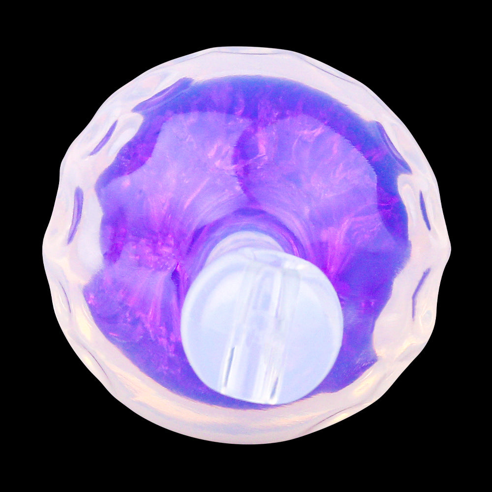 Crystal Core Ball Gag - Doppelschicht Kristall Mundknebel | Hantelform Violett Pink Platin