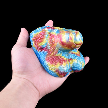 Rainbow Grinding Pad - Handheld Stimulation Device | Drucknoppe Schuppentextur Platin-Silikon SilikonLust
