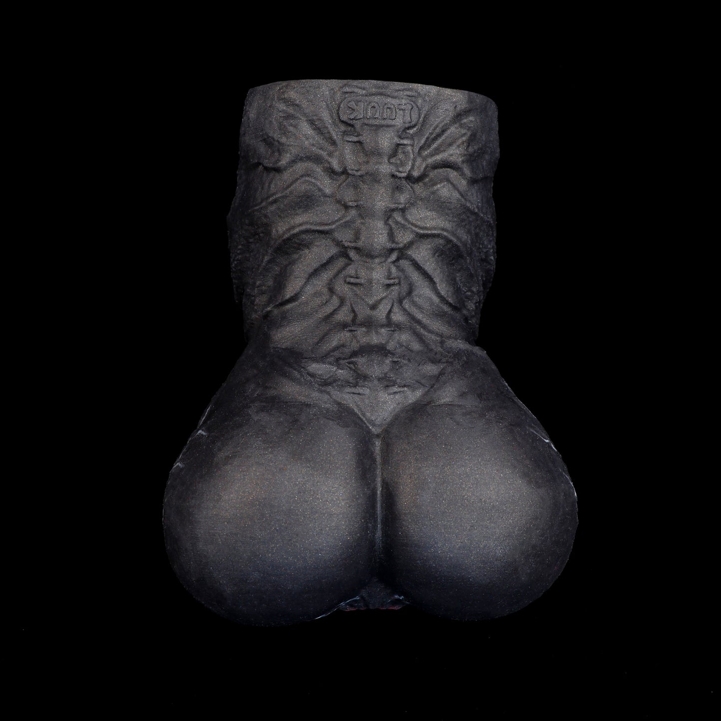 Alien Symbiont Pocket Pussy | Schwarzer Doppelkanal-Masturbator mit Fantasy-Textur | Sci-Fi Sexspielzeug für Männer