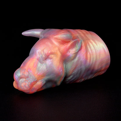 Closed Bull Head Mundknebel - Minotaur Sealed Beast Mask Gag | Platin-Silikon SilikonLust