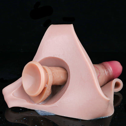 Strapless Silicone Realistic Penis Sleeve – Butterfly Base & Harness-Free | SilikonLust