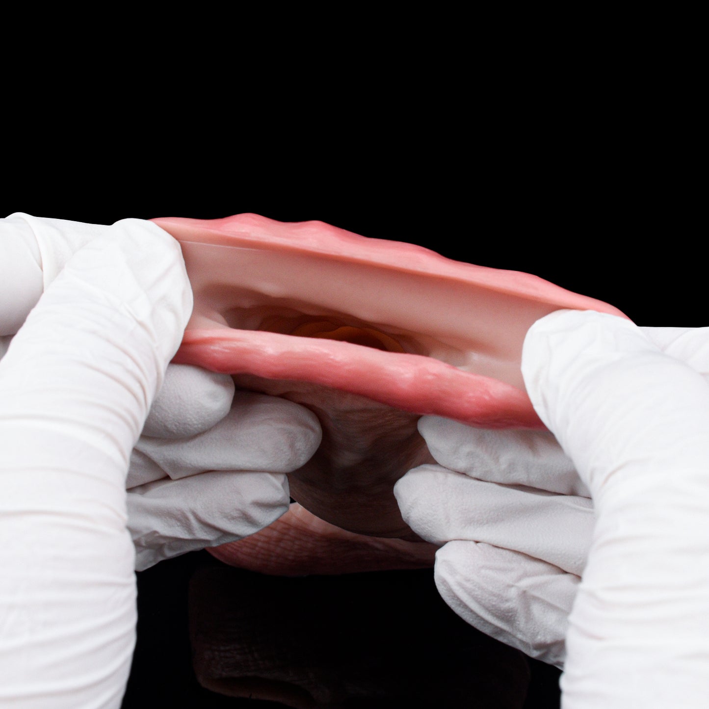 Realistic Penis Sleeve Platinum Silicone - Penis Extender & Thickener with Pored Skin Texture for Couples