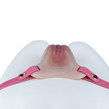Nahtlos Verschmelzende Pussy Panties - Mediterrane Hautton Graduelle Randverdünnung Harness-Set for Unsichtbare Zweite Haut