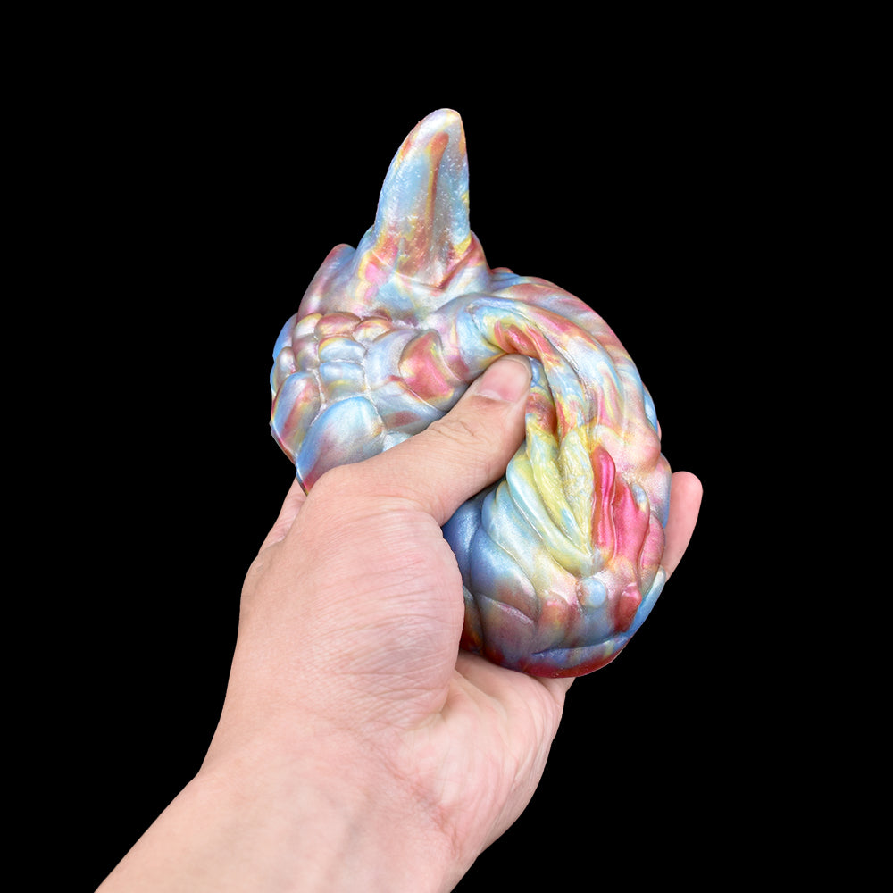 Vibrating Grinder | Platinum Silicone Sex Grinder Toy with 3D Muscle Ball Texture, Rhino Horn Tip & USB