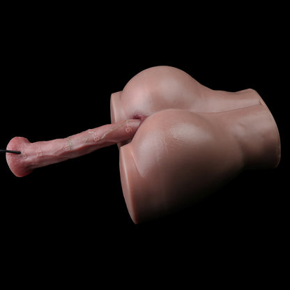 Long Dildo mit Endoskop-Kamera – Hautbeige-Rosa Spiralvenen-Schaft, 3-Megapixel-Kamera im Glans-Kopf, 8 LED-Leuchtperlen, IP68-Wasserdicht, App-Direktverbindung & Starksaugnapf aus Platin-Silikon