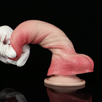 Realistic Platinum Silicone Dildo with Suction Cup Base – Flexible Design for Versatile Applications