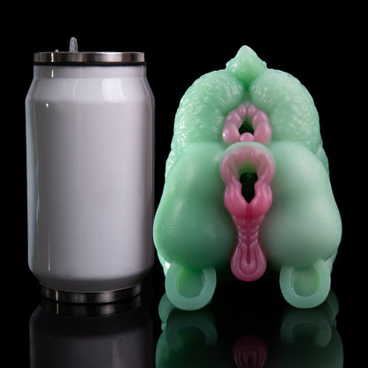 Exotische Furry Pocket Pussy mit Doppel-Arsch – Minzgrüner Monster-Girl Stroker (Hase & Pferd)