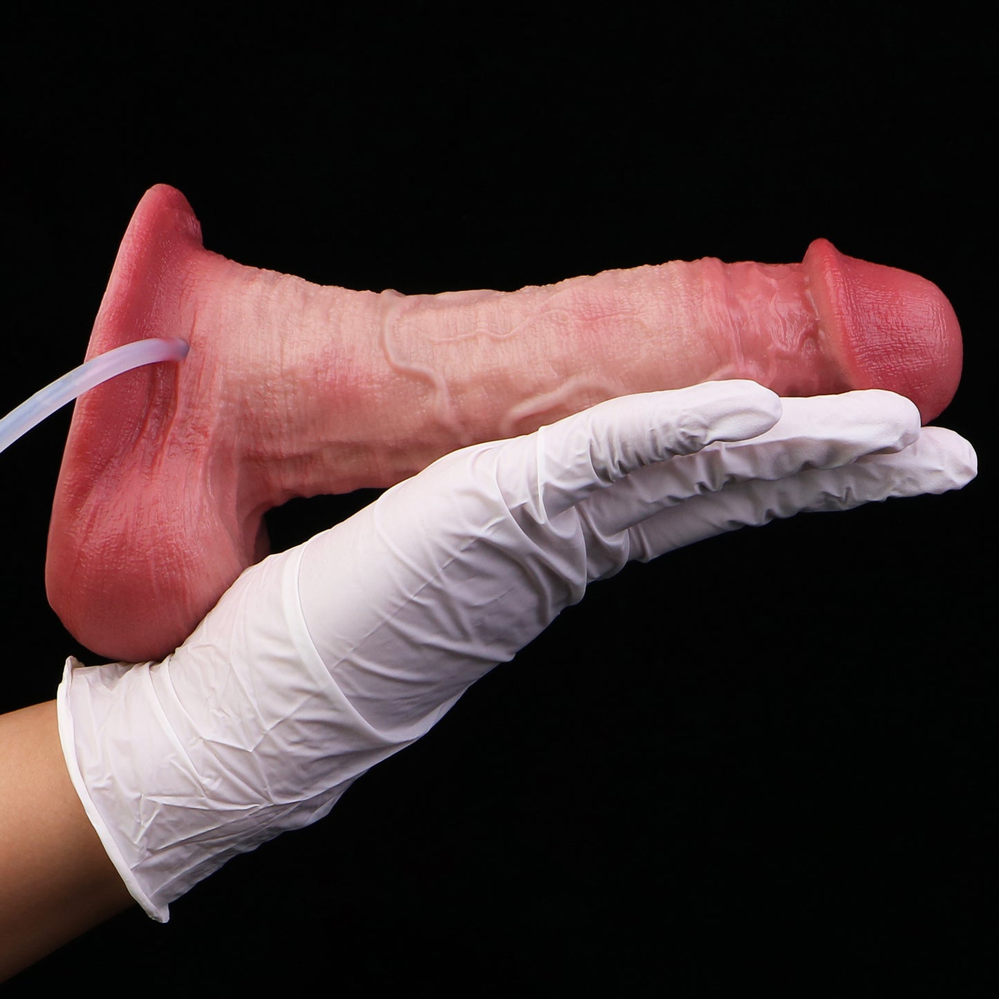 Ultra Realistic Squirting Dildo XL - Doppelvene Anatomisch | Ejakulierender Dildo Hodensack Platin