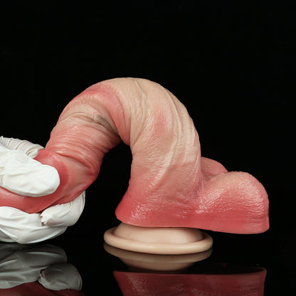 Realistic Dildo with Suction Cup | Platinum Liquid Silicone | Dual Layer