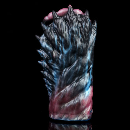 Tight Pocket Pussy Platinum Silicone - Monster Fantasy Stroker with Spiral Entrance and Pearlescent Tri-Coloring
