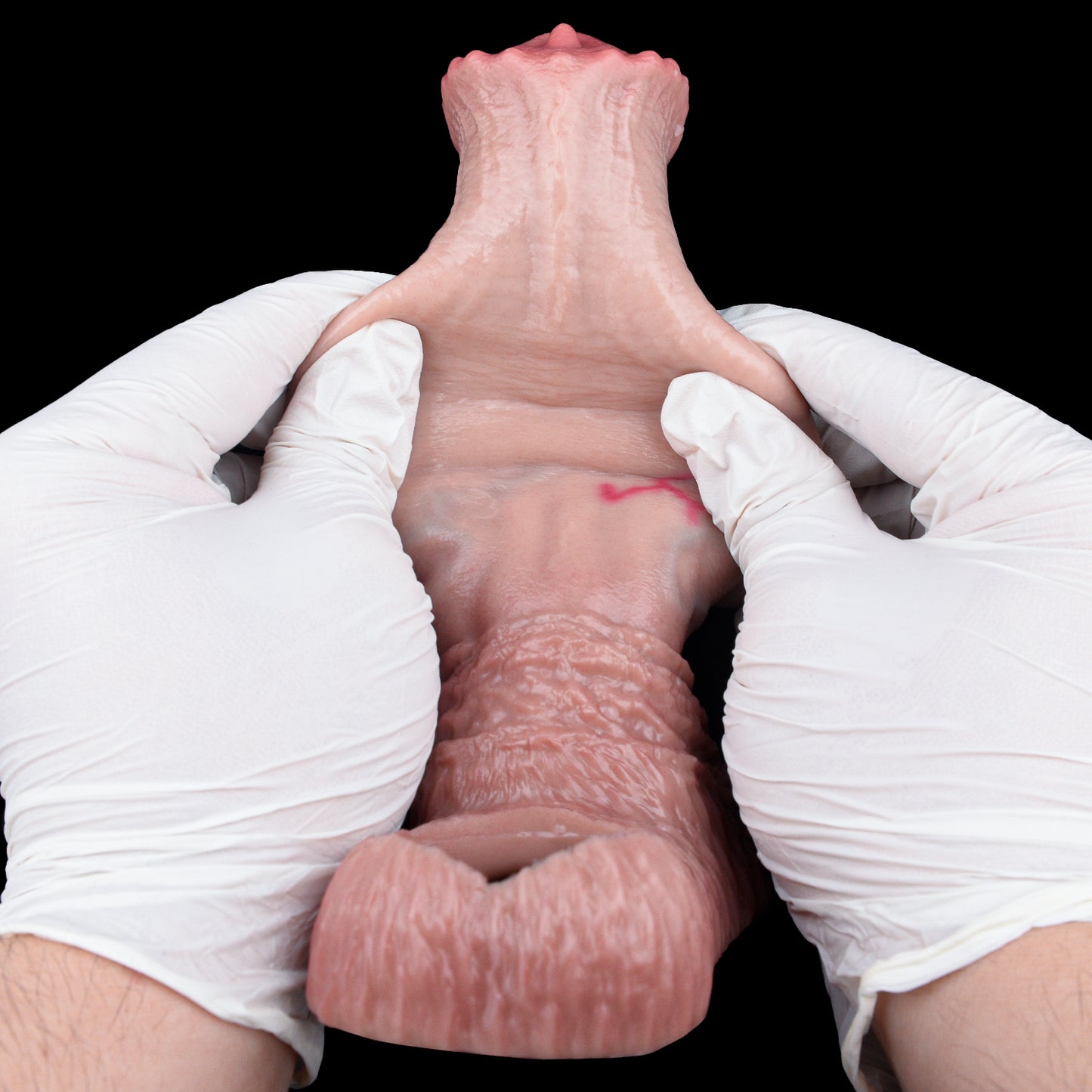 Premium Silicone Masturbator Snug Fit - Realistic Closed Sleeve with Petal-Shaped Glans and Body Heat Sync