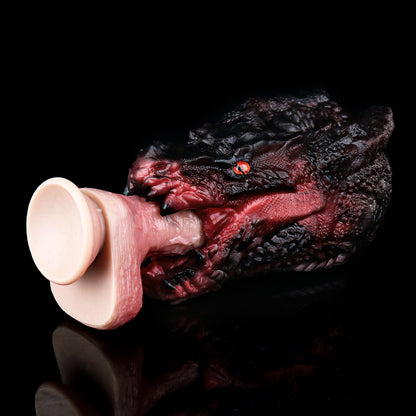 Epischer Drachenmädchen Masturbator-Magmarot & Blutrot – Rohes Monster-sex Toy für wilde Fantasy-Nächte