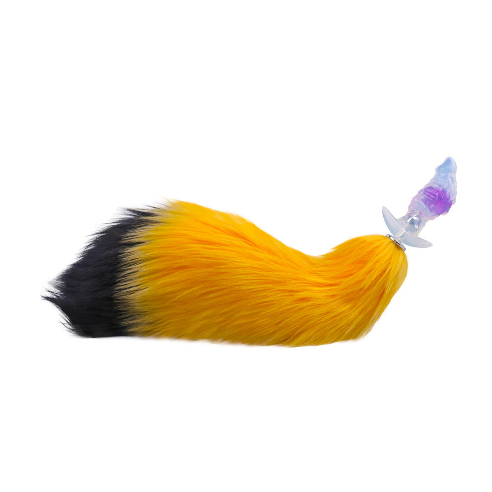 Kristalliner Dragon Scale Tail Plug | Platinum Silicone Fantasy Butt Plug mit Monster-Drachenschuppen-Textur & Spiralspitze – NNSX