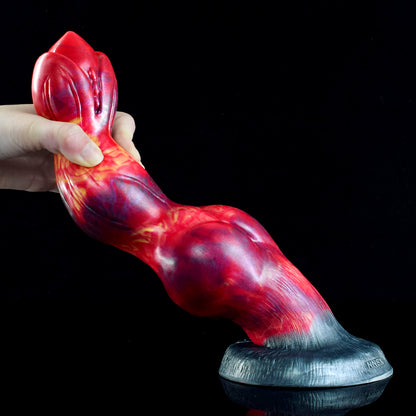 Convex and concave silicone dildos - with a spiral flower head and clearly structured segmentation for targeted G-spot and P-spot stimulation
