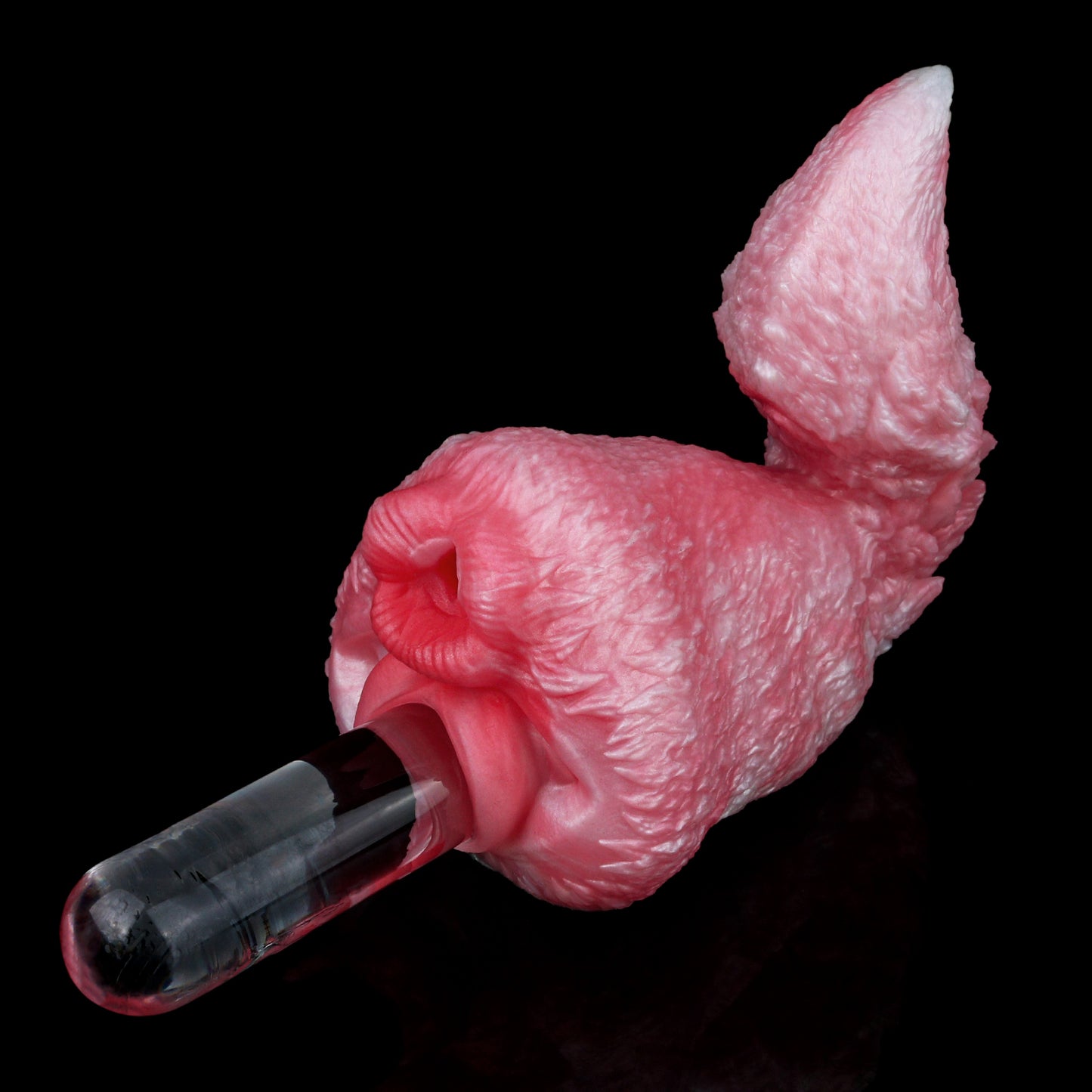 Fantasy Fox-Tail Stroker-Male Masturbator– Pinkes Platin-Silikon & Doppelkanal