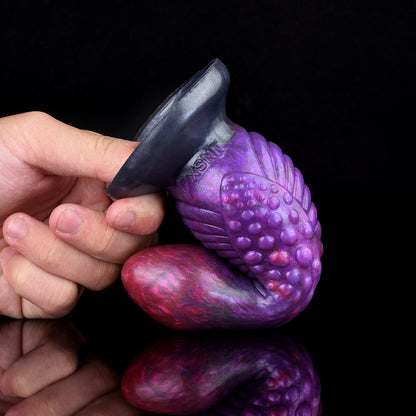 Fantastic Alien Dildo in Nebula Violet – Silicone Beast Wand with Teardrop Apex