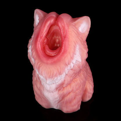 Peach-Pink Wolf Masturbator - Premium Stroker with Fur Texture & Cute Ears