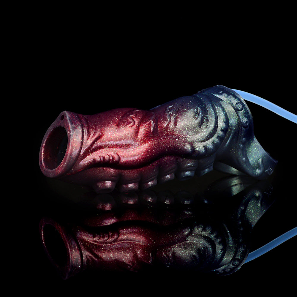 Fantasy Octopus Tentacle Penis Sleeve - Cthulhu Fantasy | Tintenfisch Saugnäpfe Penisring Platin