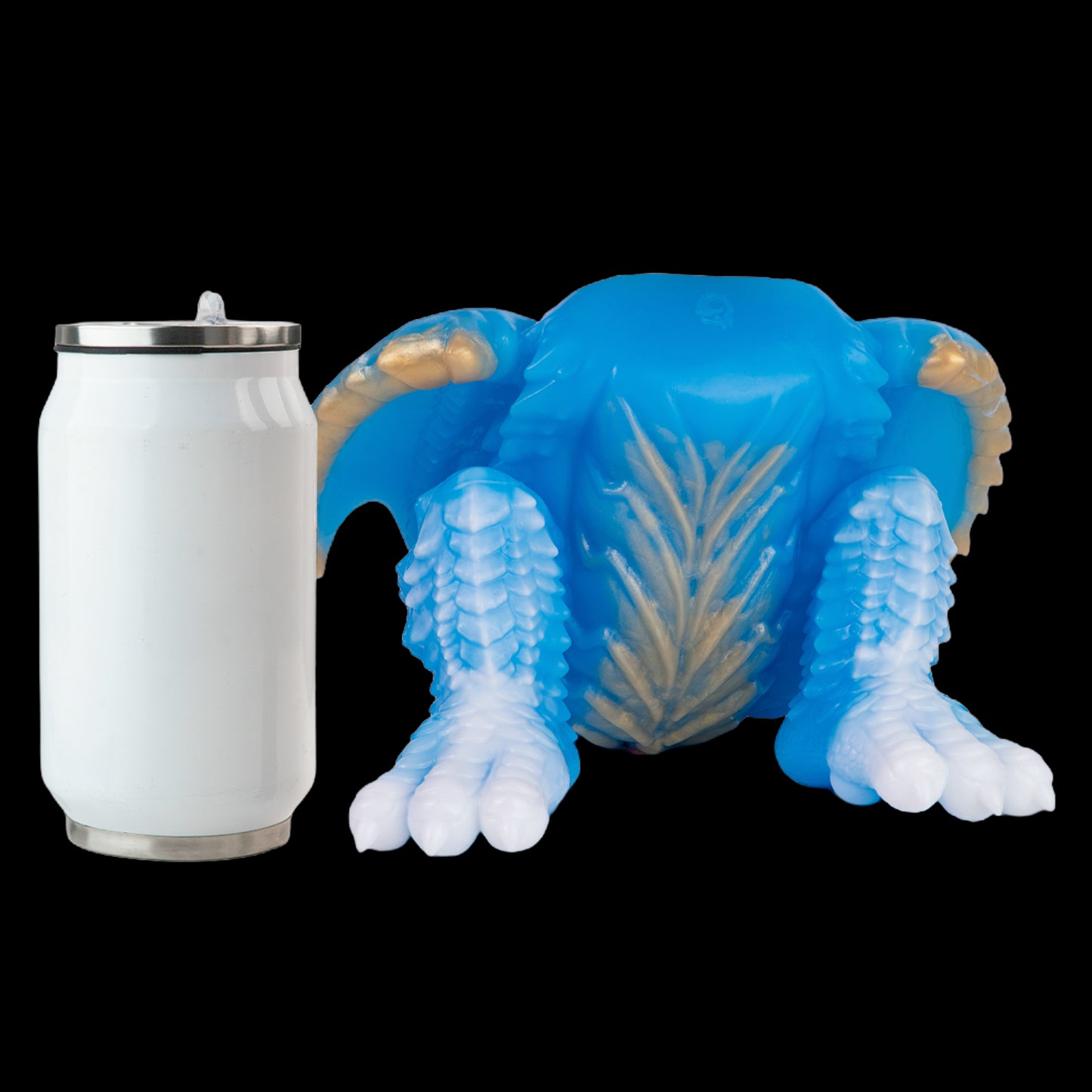 Fantasy Drachen Sexpuppen aus Platin-Silikon – Himmelblaue Schuppenoptik mit kreativen Fantasy-Details