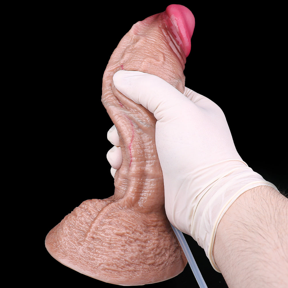 Squirting Dildo aus Platin-Silikon – Realistischer Dildo mit anatomischer Kurve & Spritzfunktion