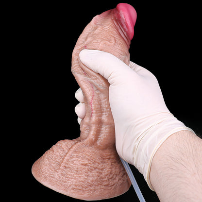 Squirting Dildo aus Platin-Silikon – Realistischer Dildo mit anatomischer Kurve & Spritzfunktion