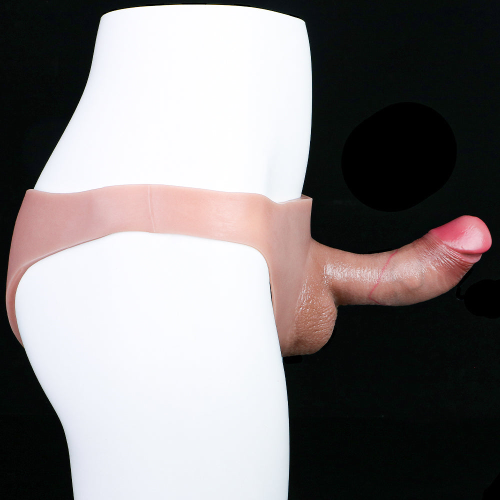 Strapless Silicone Realistic Penis Sleeve – Butterfly Base & Harness-Free | SilikonLust