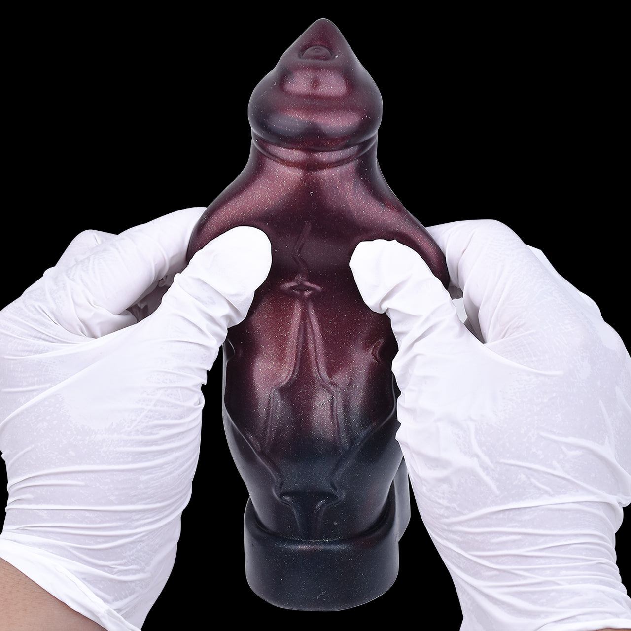Glänzendes Burgunder Penis Sleeve mit Hodenring – Realistischer Penis Extender für mehr Ausdauer, Penisverlängerung & harte Nächte im Schlafzimmer