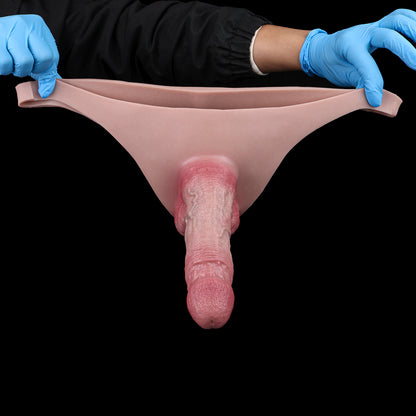 Premium Penis Sleeve Natural & Irresistible – Anatomical Large Size Sleeve in Soft Flaccid State with Micro-textured Shaft and Silicone Brief