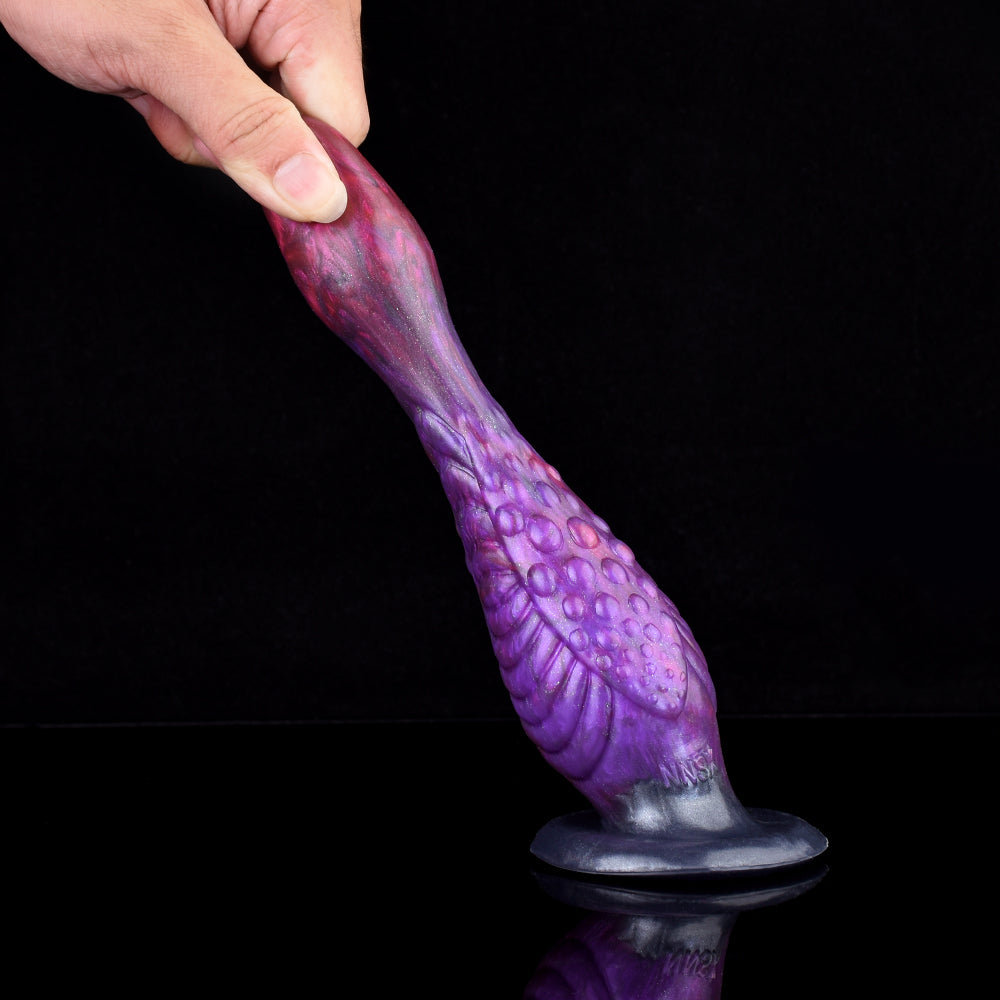 Fantastic Alien Dildo in Nebula Violet – Silicone Beast Wand with Teardrop Apex
