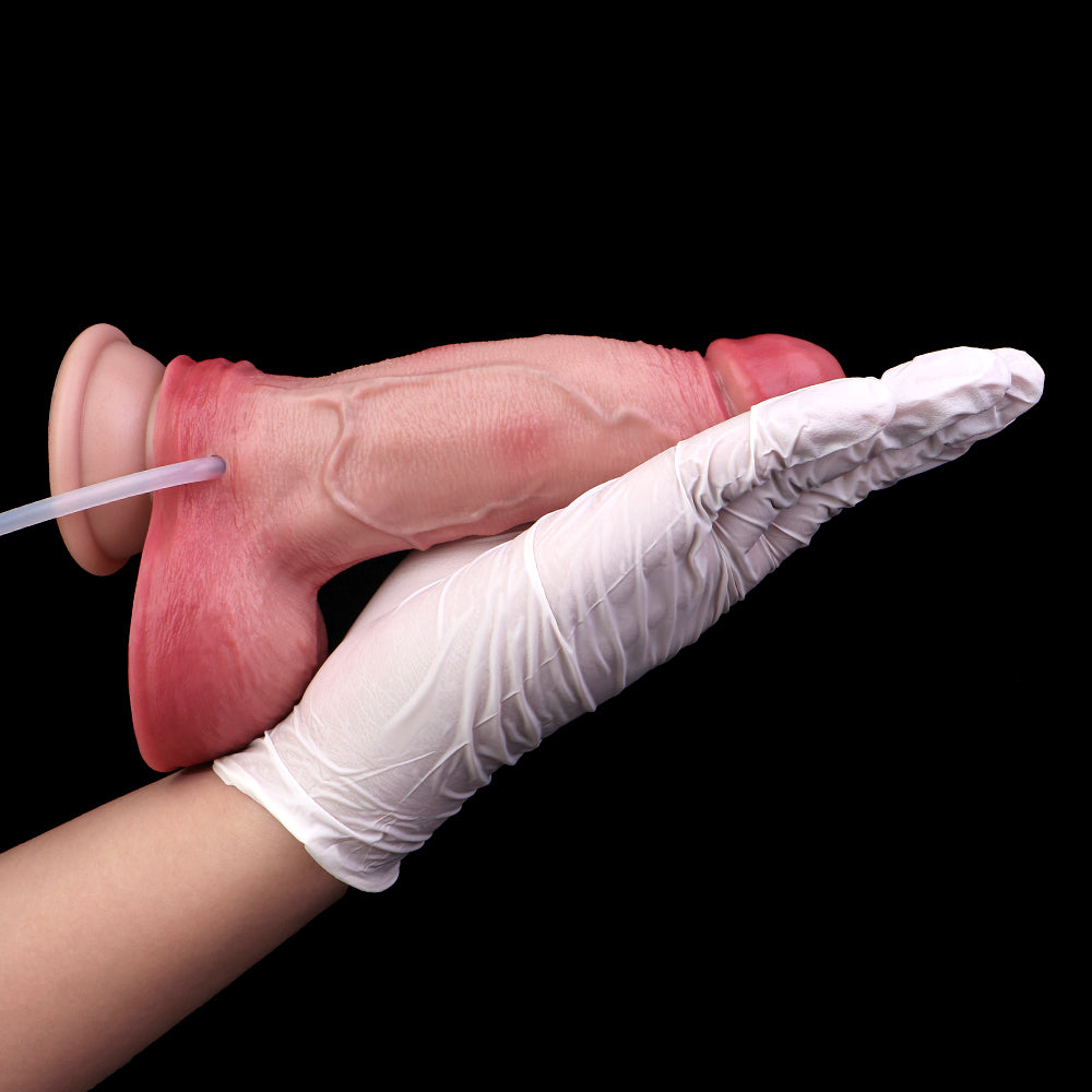 Squirting Realistic Dildo - Dual Tone Flesh Pink | Ejakulierender Dildo Saugnapf Platin