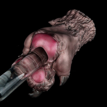 Male Masturbator Wolfspfote – Dunkelbraun | Premium Platin-Silikon mit fleischigen Ballen-sex toys