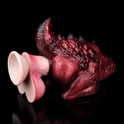 Inferno Dragon Masturbator - Blood Red 2-in-1 Fantasy Stroker with Scale Grip