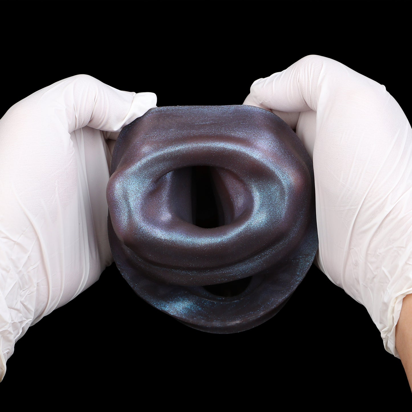 Perlmutt-Gradient Penis Sleeve mit Hodenring – Genoppter Silikon Penisüberzug für Ausdauer & Intensive Paar-Stimulation