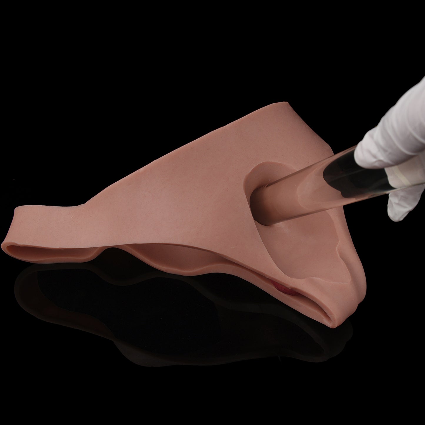 Wearable Penis Sleeve mit Stufenstruktur – Hollow Silicone Penis Sleeve für Maximale Tiefenwirkung