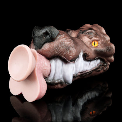 Premium Wolfskopf Masturbator in Dunkelbraun – Aufregendes Fantasy Solo-Erlebnis mit Alien-Textur