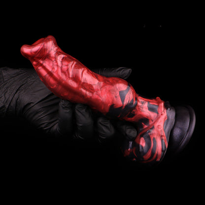 Bio Armor Dildo Mk-II – Tiered Leaf Vein Symmetrical Texture mit Knot-Kugel | SilikonLust