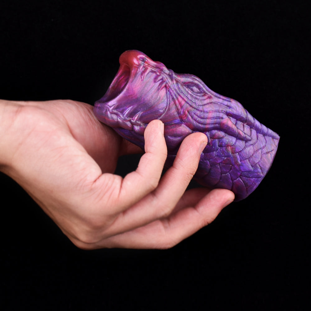 Gaping Acorn Sleeve in Nebula Violet - Wide-Open Dragon Sleeve with Vacuum Suction Chamber