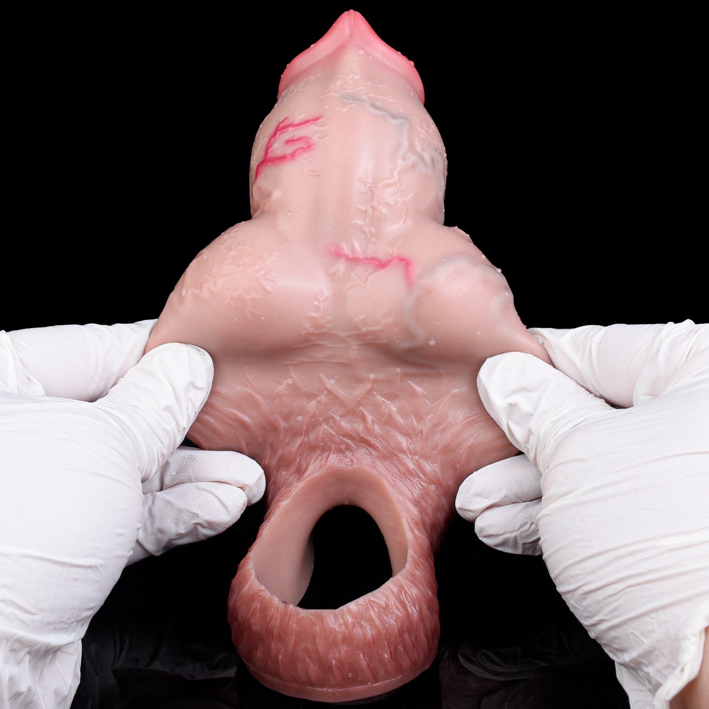 Realistische Penishülle in Hunde-Design aus weichem Silikon – Hautfarbenes Penis Sleeve für besondere Momente