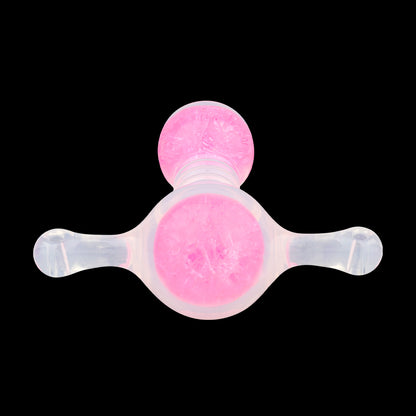 Kristall-Kugel Ball Gag | Platinum Silicone Crystal Mouth Gag mit Crushed-Ice-Kristallkern