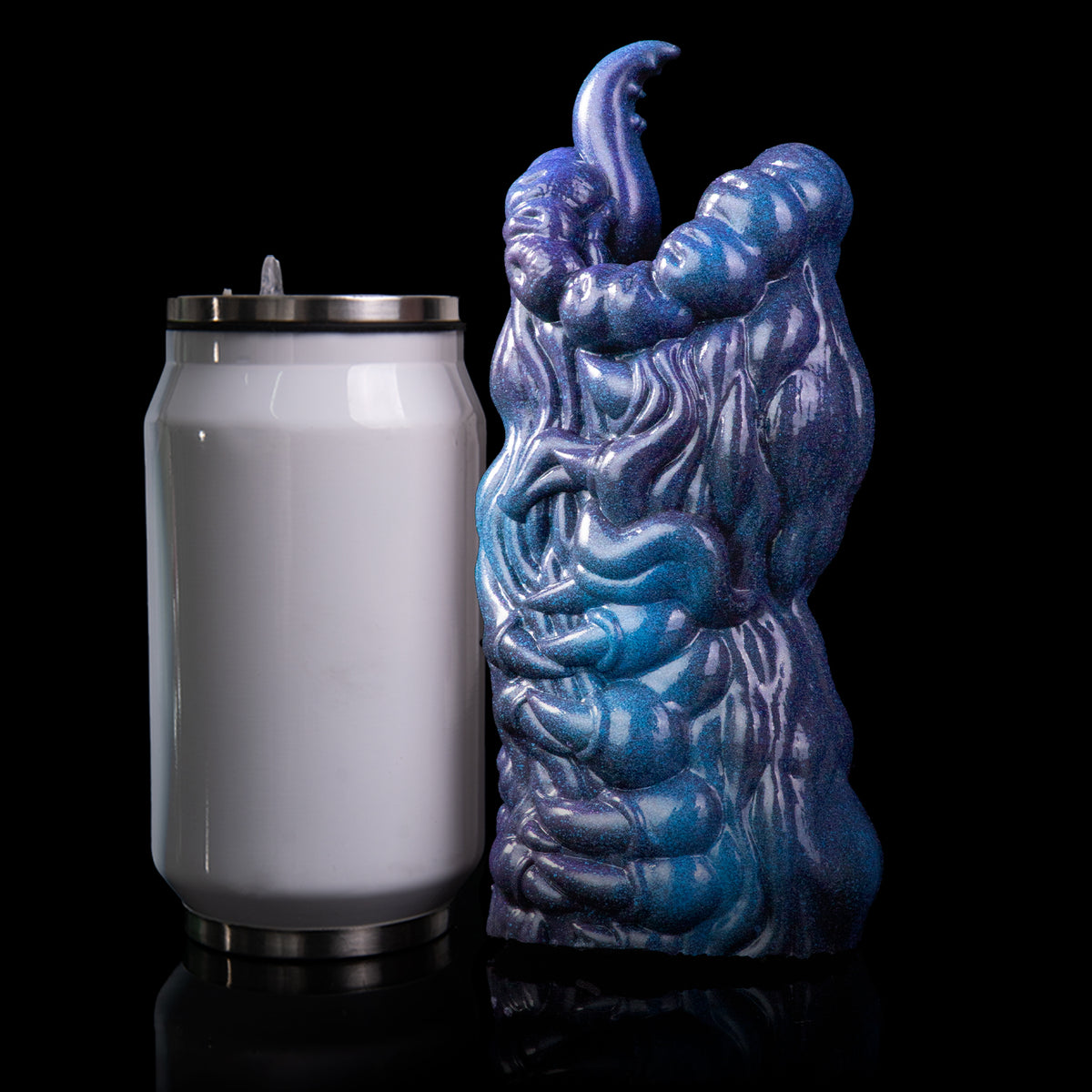 Pocket Pussy Alienmaul – Blauvioletter Platin-Silikon-Masturbator für Sci-Fi-Rollenspiele
