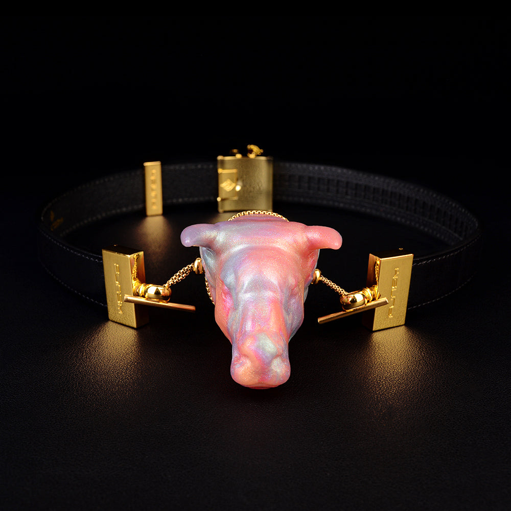 Closed Bull Head Mundknebel - Minotaur Sealed Beast Mask Gag | Platin-Silikon SilikonLust
