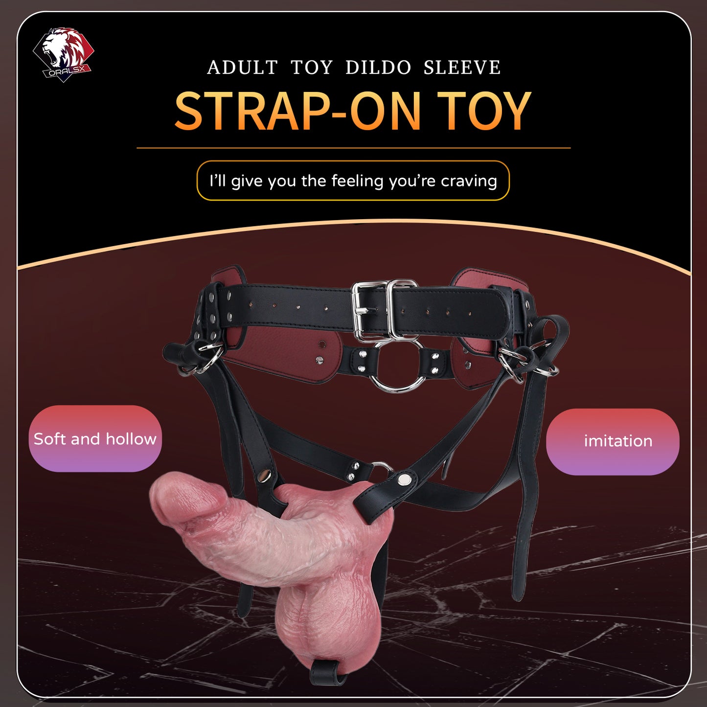 Realistic Lifelike Texture Sleeve – Stretchy Penis Extender with Body Feel and Leather Harness