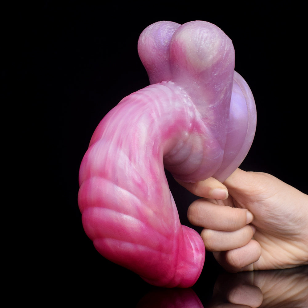Ethereal Fantasy Silikon Dildo - Tone Swirl Design für visuelle Ästhetik und immersive sinnliche Erfahrung