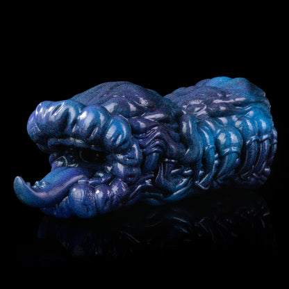 Pocket Pussy Alienmaul – Blauvioletter Platin-Silikon-Masturbator für Sci-Fi-Rollenspiele