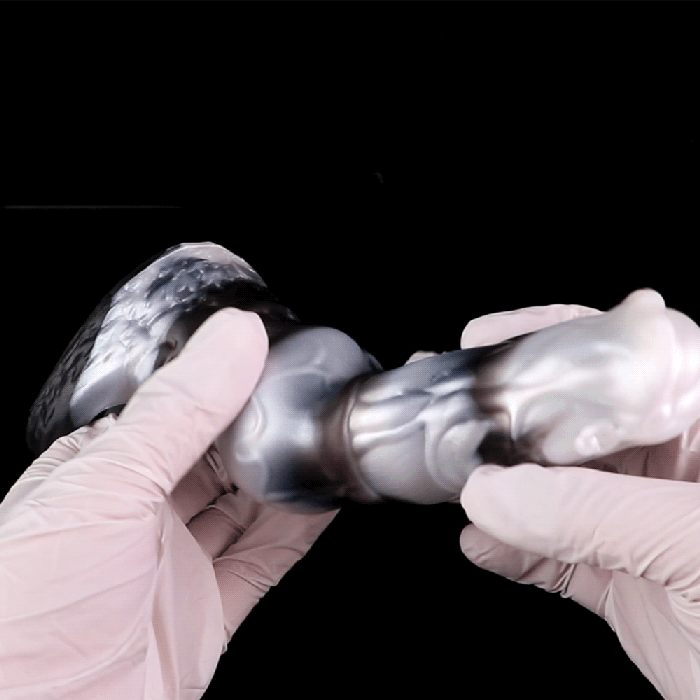 Horse Penis Sleeve Marmor – Pferdekopf-Design, Penis Extender, 10 Vibrationsmodi & Fernbedienung