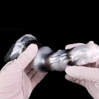 Horse Penis Sleeve Marmor – Pferdekopf-Design, Penis Extender, 10 Vibrationsmodi & Fernbedienung