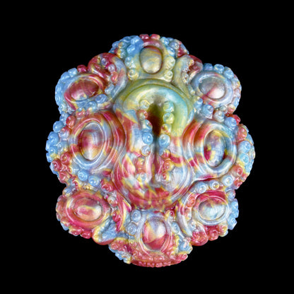 Octopus Grinder Sex Toy | Platinum Silicone Sexually Grinding Pad with Tentacle Sucker Landscape & Tie-Dye