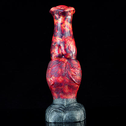 Red and Black Lava Fantasy Dildo - Love the Intense Textures, Fiery Colors, and Imaginative Stimulation